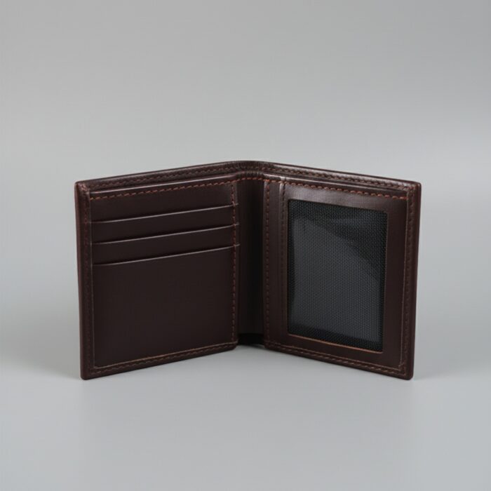 Crafty Cure Brown Genuine Leather Wallet – Premium Handmade Men’s Wallet - Image 2