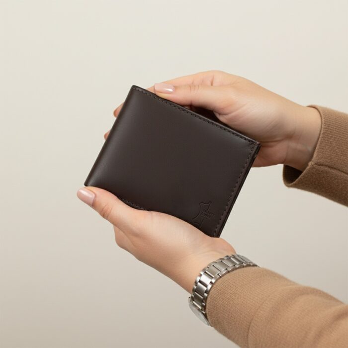 Crafty Cure Brown Genuine Leather Wallet – Premium Handmade Men’s Wallet - Image 4