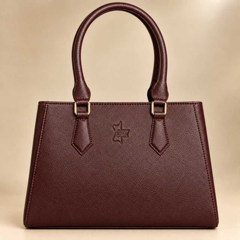 Luxury Mocha Brown Leather Tote Bag for Women – RFID Protected Genuine Cow Leather | Timeless Elegance